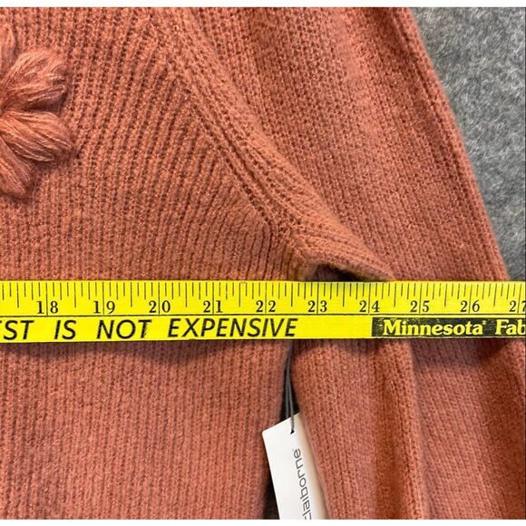 NWT LIZ CLAIBORNE Women’s Sweater XXL Rose Quartz Pink Floral Knit Pullover Cozy - Picture 4 of 15